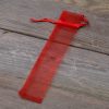 Organzabeutel 3,5 x 19 cm - rot Valentinstag