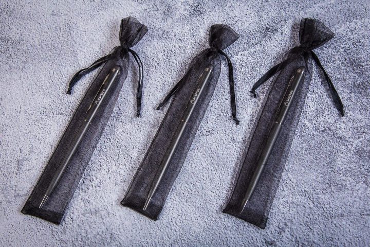 Organzabeutel 3,5 x 19 cm - schwarz Halloween