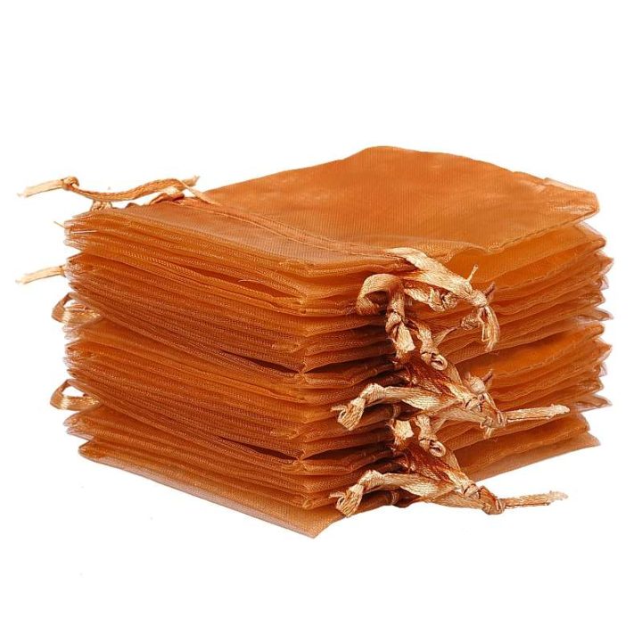 Organzabeutel 8 x 10 cm - braun Kleine Beutel 8x10 cm