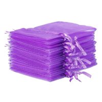 Organzabeutel 8 x 10 cm - dunkelviolett Lavendel und Trockenduftmischung