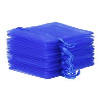 Organzabeutel 9 x 12 cm - blau Lavendel und Trockenduftmischung