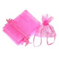 Organzabeutel 9 x 12 cm - rosa Lavendel und Trockenduftmischung