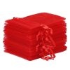 Organzabeutel 9 x 12 cm - rot Valentinstag