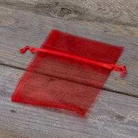 Organzabeutel 9 x 12 cm - rot Lavendel und Trockenduftmischung