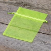 Organzabeutel 10 x 13 cm - neongrün Ostern