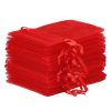 Organzabeutel 18 x 24 cm - rot Valentinstag
