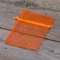 Organzabeutel 9 x 12 cm - orange Lavendel und Trockenduftmischung