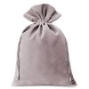 Samtbeutel 26 x 35 cm - silber Große Beutel 26x35 cm