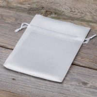 Satinsäckchen 10 x 13 cm - weiß Weiße Beutel