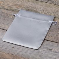 Satinsäckchen 12 x 15 cm - silber Weihnachtsbeutel