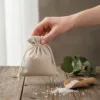 Leinen säckchen als Verpackung für Badesalz